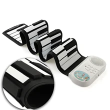 Silicone Flexible 49 Keys Roll Up Piano MIDI Keyboard Electric Piano Portable Beginner Piano Training Musical Instrument Gift