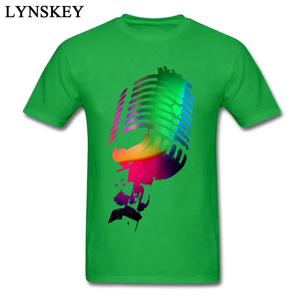 O Neck 100% Cotton Male T-shirts Casual Short Sleeve Tops Tees 2017 Newest Street Tee Shirt The Neon Microphone Top Quality The Neon Microphone green