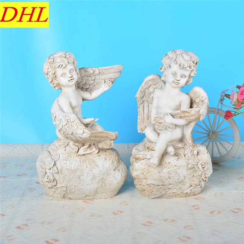 

Cute Angel Statue Figure Cupid Bust Gypsum Roman Mythology Little Love God Home Decorations Collectible Colophony Crafts L2199