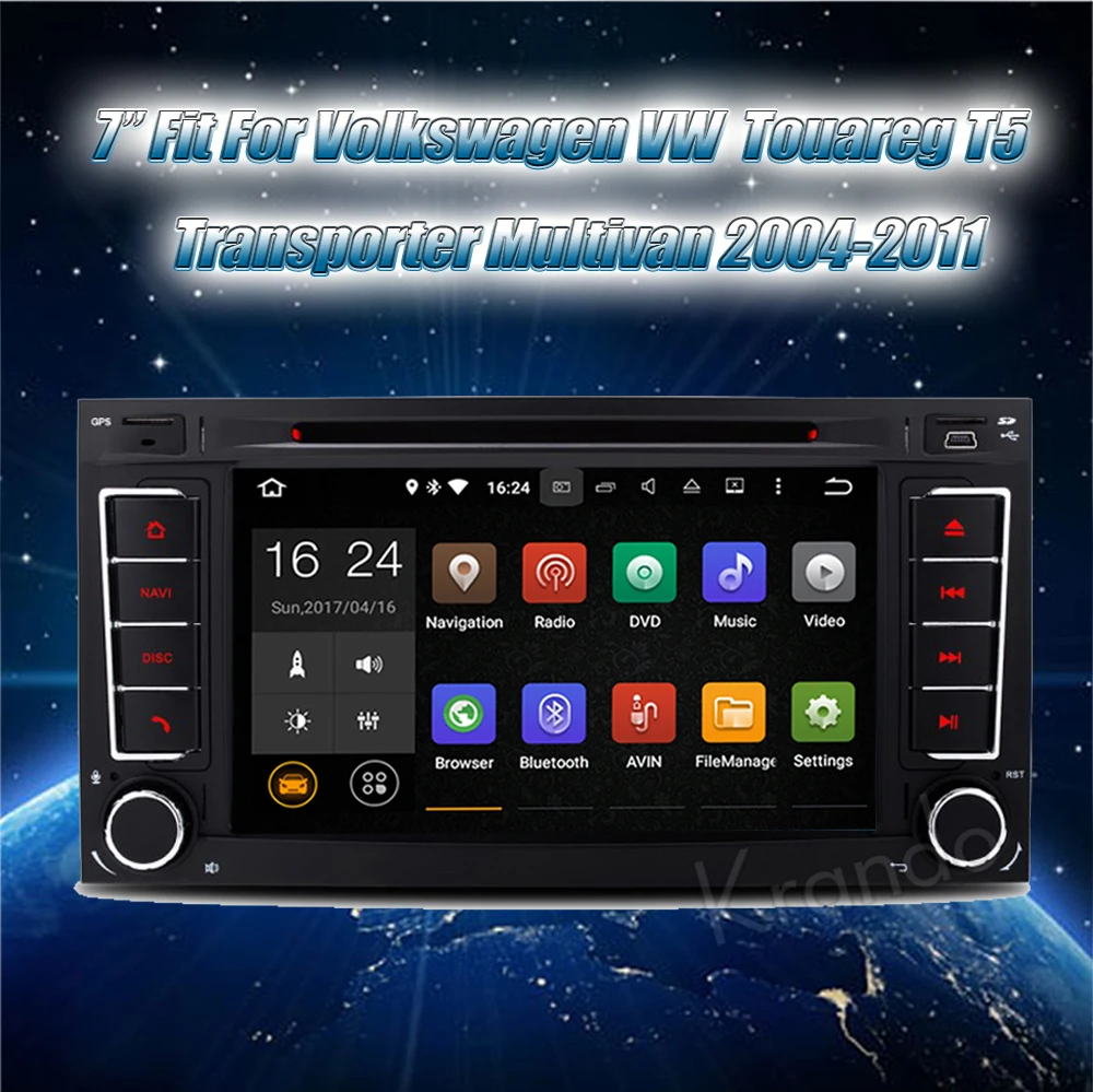 Krando Volkswagen VW Touareg T5 Transporter Multivan 2002-2011 android car radio stereo navigation gps car dvd player multimedia system (5)
