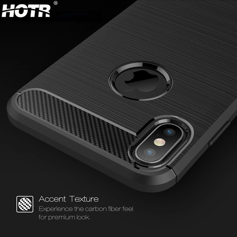 Carbon Fiber Case for iphone XS Max Soft Silicone X XR Back Cover Apple 6 6s 7 8 Plus TPU Bag |