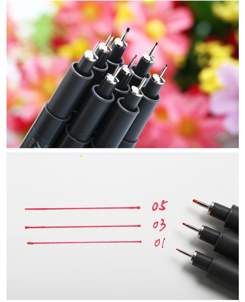 1PCS Sakura Pigma Micron Needle Drawing Pen 01 03 05 Liner Waterproof Sketch Drawing Pen For Graphics Design Manga Art Supplie