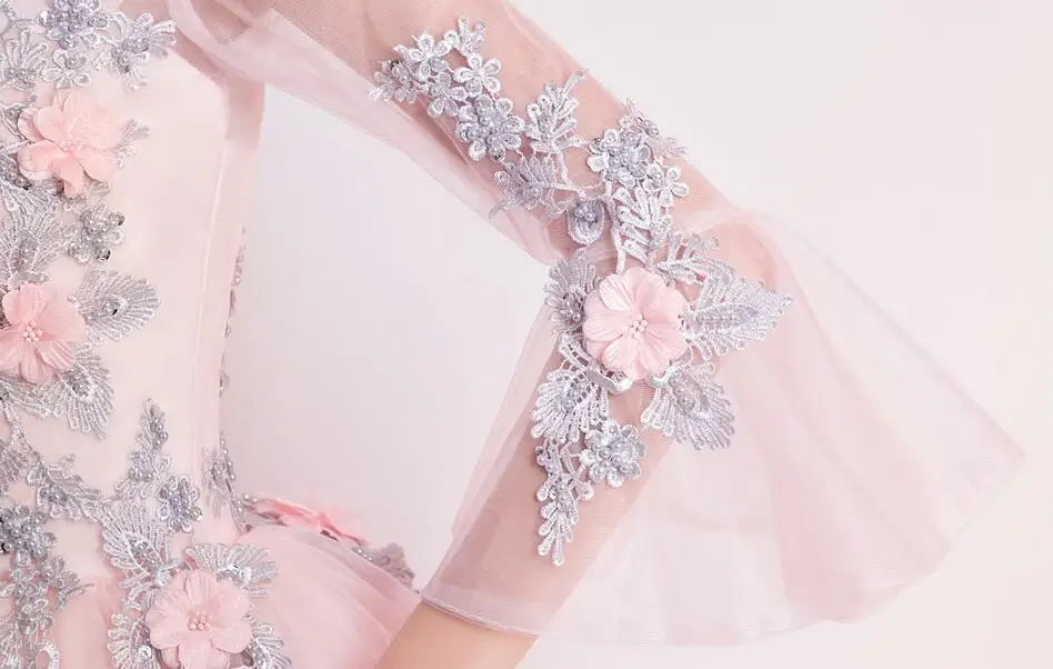 Fairy sweet floral beading Prom Gowns Evening Dresses long lacing chiffon Homecoming dress Party Elegant Vestido De Festa Fairy sweet floral beading Prom Gowns Evening Dresses long lacing chiffon Homecoming dress Party Elegant Vestido De Festa