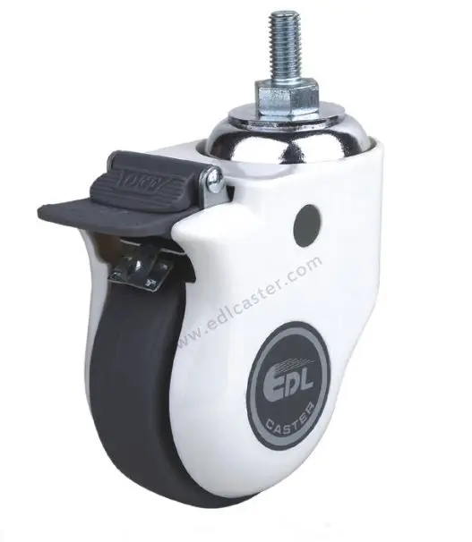 1pc Edl 4 Inch Medical Casters Wheels 130kg Polyurethane Pu Wheels