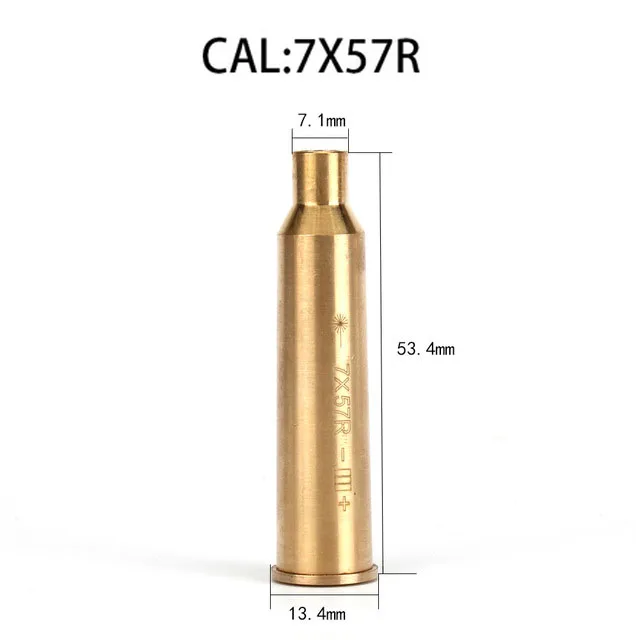 Красная точка лазерный латунный Boresight 7 62x39 62x54 9 мм Калибр 38 45 223REM 308 картридж для