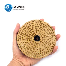 Z-LION 5PCS 5″ Diameter 125mm Polishing Pad Wet Use Diamond Floor Polishing Wheel Granite Marble Stone Cocrete Grinding Discs