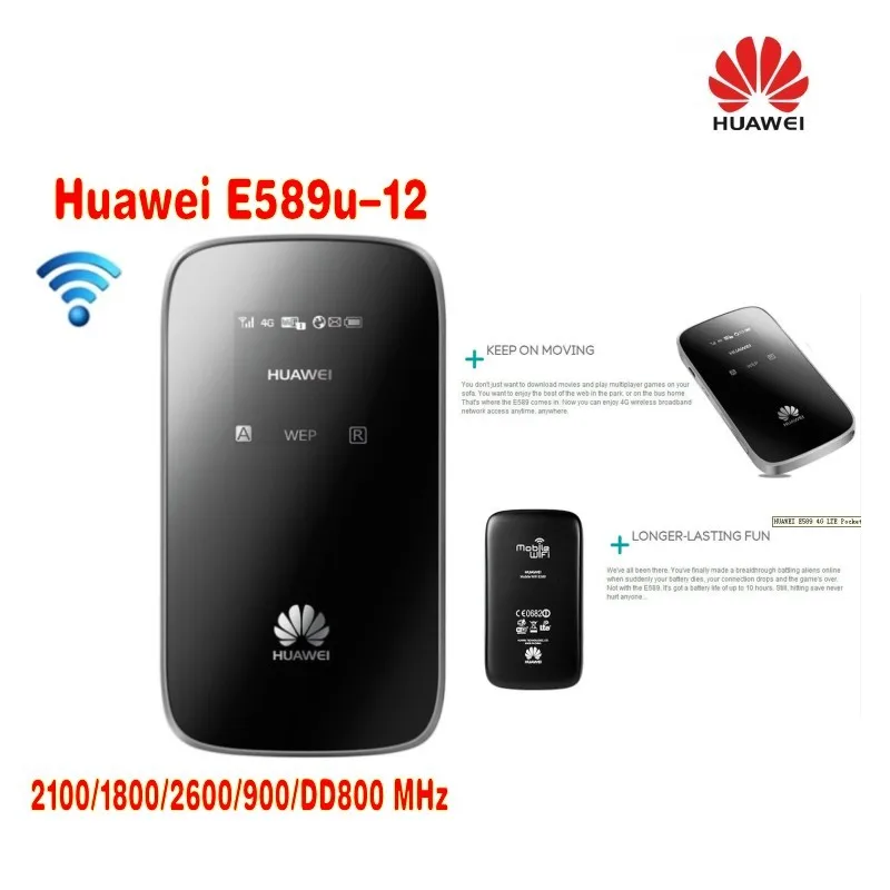 Разблокированный Huawei E589u 12 4G LTE FDD Беспроводной Мобильный Wi Fi Модем Широкополосный
