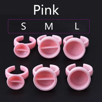 

300pcs Pink Disposable Caps Microblading Ring Tattoo Ink Cup For Tattoo Needle Supplies Accessories Makeup Tattoo Tools
