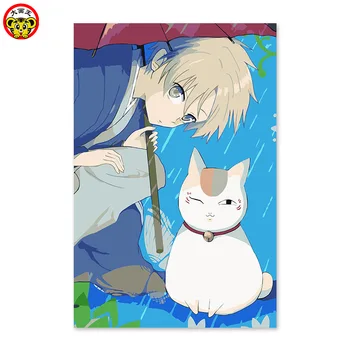 

painting by numbers art paint by number Anime, popular, DIY home decor painting, Natsume friend's account, healing comics, cute,