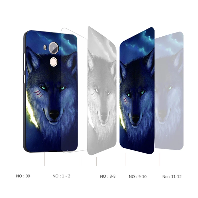 Huawei Mate 8 Case Original Cover for Huawei Mate 8 Bag Case Cover Skin Wolf Fish Skull Mate 8 Fundas 100% BiNFUL 4