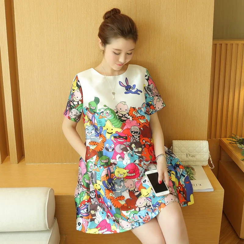 

Cartoon Printed Fashion Maternity T-Shirt Short Sleeve Loose Blouses Clothes for Pregnant Women Spring Summer Pregnancy Clothing