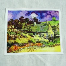 Дизайн Ван Гога, сделай сам, ручная работа, шитье для кошелька, шитье для сумки, спальни, украшение дома, фото, хлопок, холст