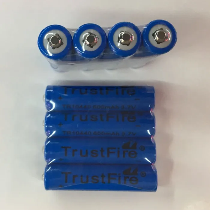 6pcs/lot TrustFire 3.7V TR10440 600mAh 10440 Li-ion Battery Rechargeable Batteries for LED Flashlights Headlamps 6pcs/lot TrustFire 3.7V TR10440 600mAh 10440 Li-ion Battery Rechargeable Batteries for LED Flashlights Headlamps