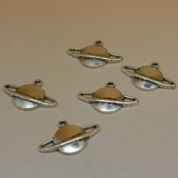 

A5954 Wholsale 200pcs Tibet Silver Alloy Saturn Charms Accessories 13x20mm