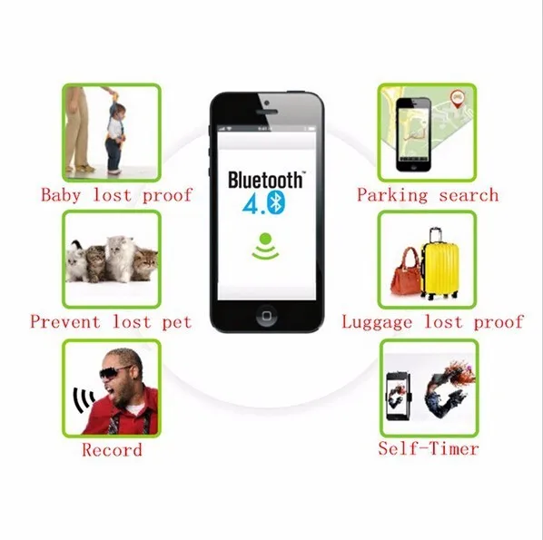 Мини-трекер против потери активности, умный Bluetooth 4,0, gps трекер, Детская сумка, кошелек для домашних животных, брелок, локатор, сигнализация