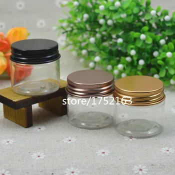 

50g Clear PET Cream Jar,plastic Jar With Black/Bronze/Gold cap for storage and mask cream 50g Cosmetic container