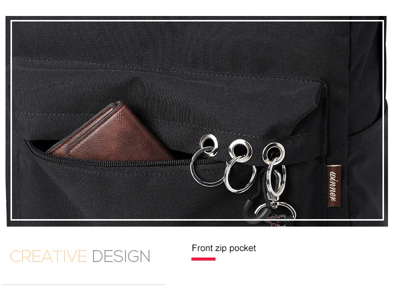 Рюкзак WINNER для ноутбука с usb зарядкой, рюкзак с защитой от кражи, рюкзак Anello для путешествий, мужской рюкзак Mochila Feminina Escolar, 15,6 дюймов, школьные сумки