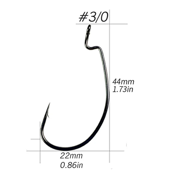 10pcs size 3-0 10 шт., 1 упаковка, размер 1-12, 2/0, 1/0, 3/0, 4/0, рыболовный крючок, углеродистая сталь, мягкие приманки, офсетные рыболовные крючки, мягкие Червячные снасти - Цвет: 10pcs size 3-0
