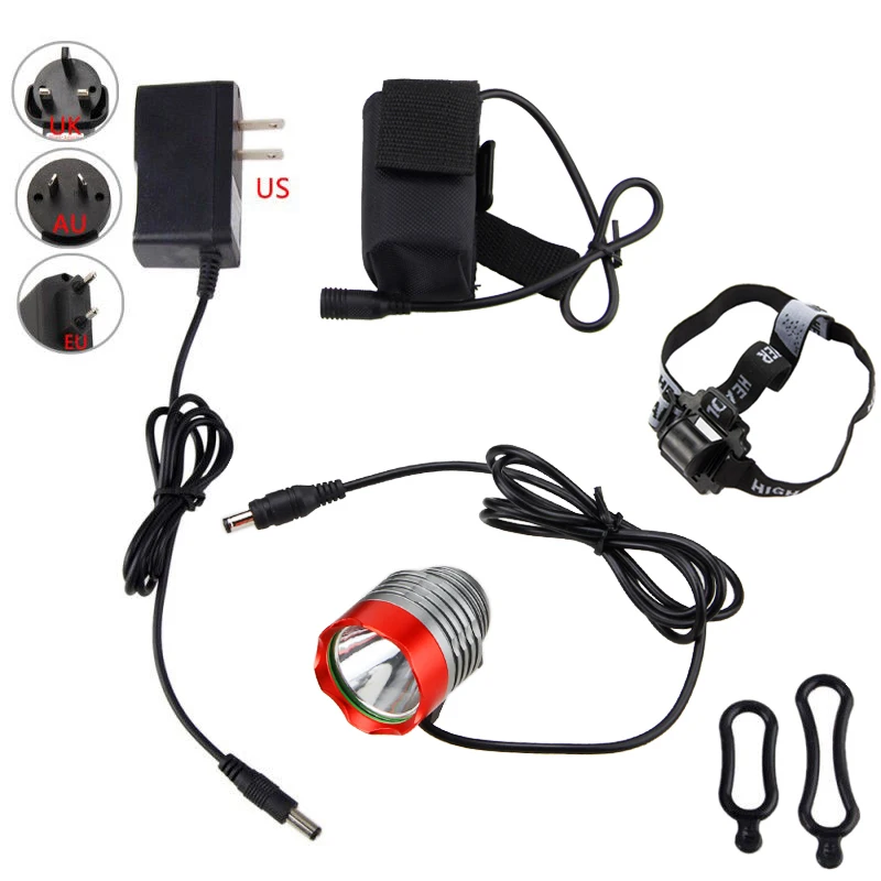 Perfect 8000 lumen T6 LED Bicycle Light Headlamp Front Head Torch Bike Headlight with Battery Pack+Charger 9