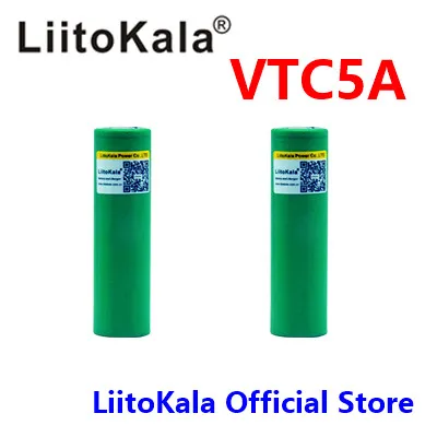 2 шт LiitoKala Max 35A импульсный 60A разряд 18650 2600mAh VTC5A 18650 Высокая разрядка литий-ионная аккумуляторная батарея