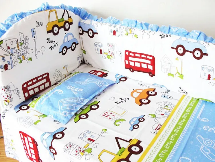 6pcs Car Baby Cot Bumper Crib Bedding Sets Children S Bedding