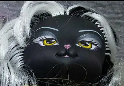 Оригинальная кукла Lanard Catwalk Kitties, сменная голова кошки для 1/6, куклы, головы для поделок для куклы Monster, редкая коллекция игрушек - Цвет: Black