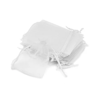 

10 PCS 7x9cm Organza Jewelry Candy Gift Pouch Bags Wedding Xmas Favors White
