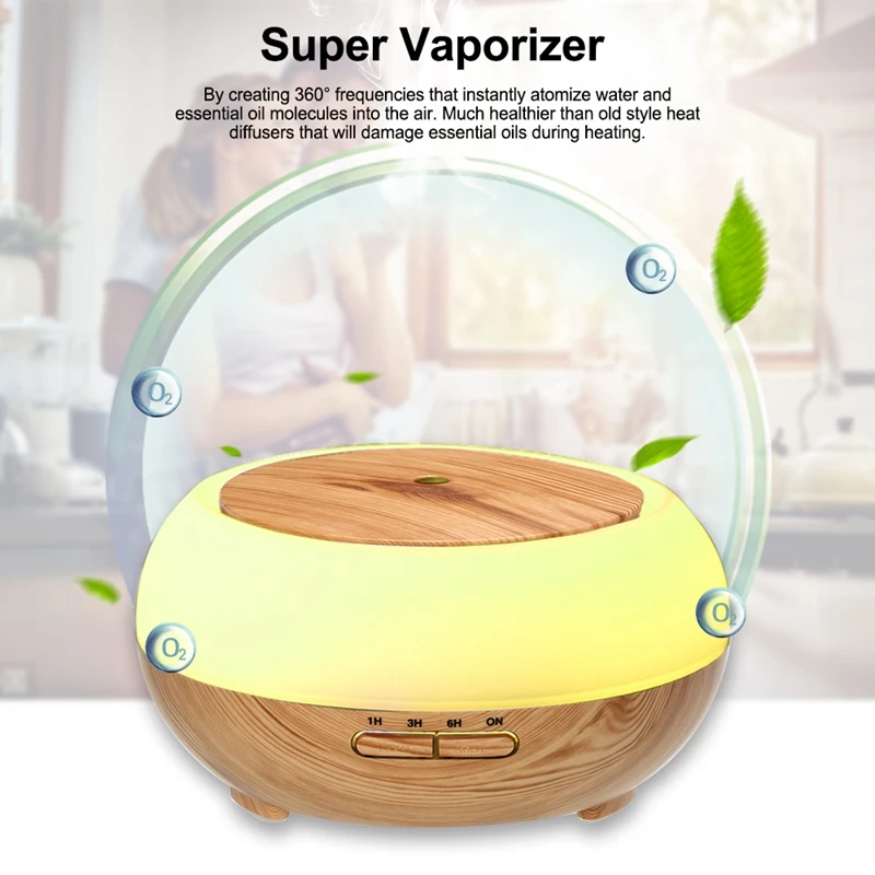 

Smart Wifi Wireless 400Ml Aroma Essential Oil Diffuser Air Humidifier 7 Color Light Compatible with Alexa for Google Home