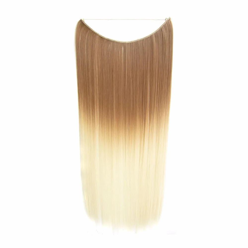 Girlshow Ombre флип в синтетической жаростойкости Straigt наращивание волос секретный чудо-волос проволока Стиль# FIH666 2" без зажима 50/шт