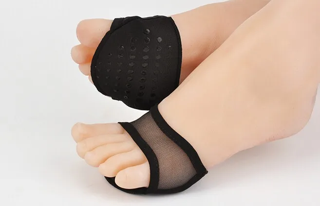 

Fashion Fish Head Design Half Pad Insoles Non-slip Silicone Bottom Pad Shoes Insoles For High Heel Two Pairs Free Shipping
