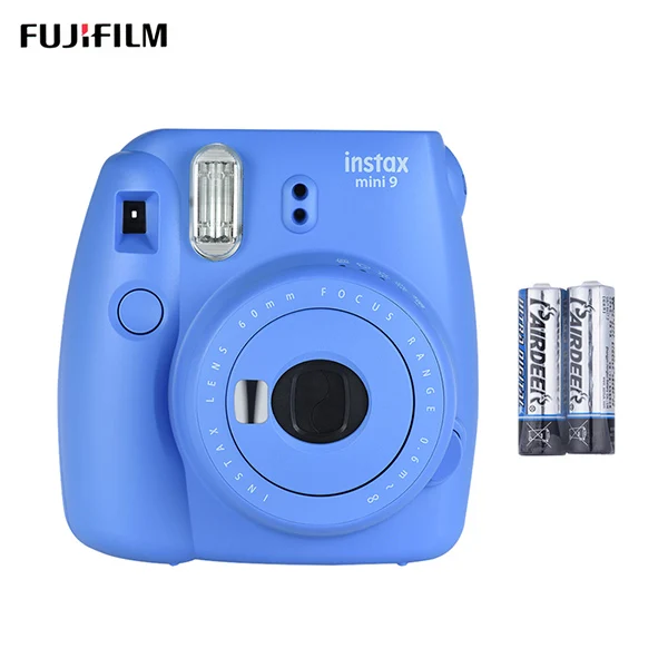 Фотокамера моментальной печати Fujifilm Instax Mini 9 с зеркалом для селфи 2 шт. аккумулятор Fujifilm instax Mini - Цвет: Sea Blue