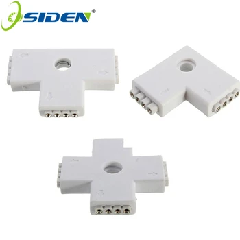 

OSIDEN RGB LED Strip Connector 4pin 10mm L Shape / T Shape / X Shape Free Welding Connector