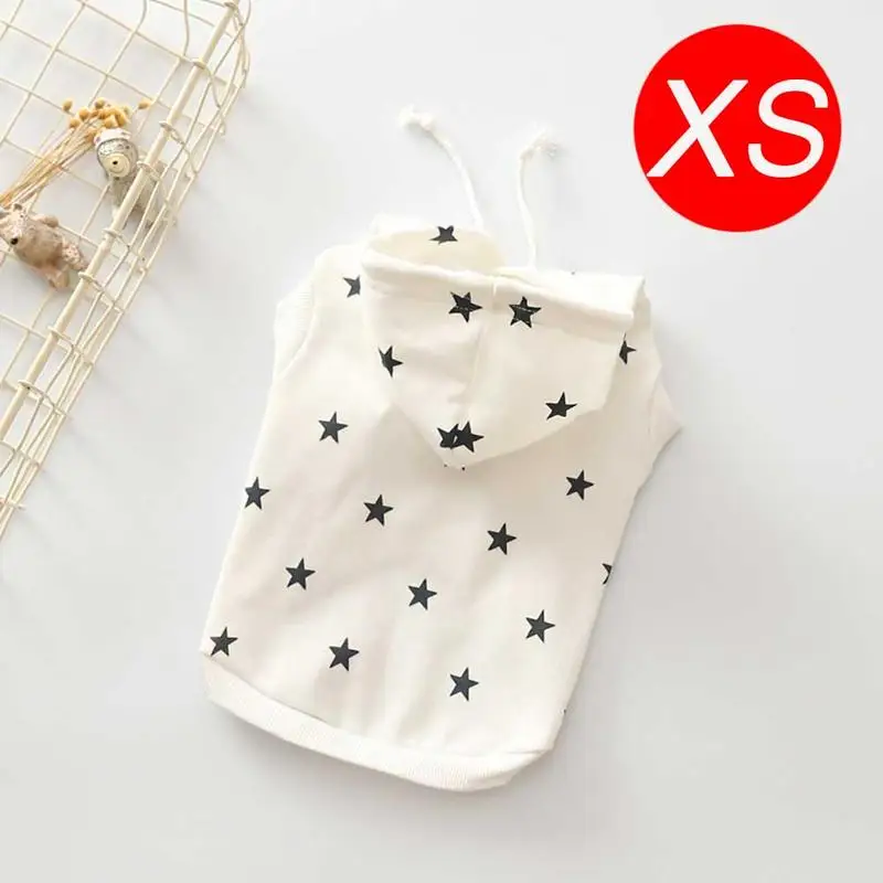 White Одежда для собак, кошек, милых принцесс, футболка, одежда, жилет, новая осенняя и зимняя одежда для собак, одежда для маленьких собак, свитер с капюшоном, одежда для домашних животных с принтом - Цвет: White