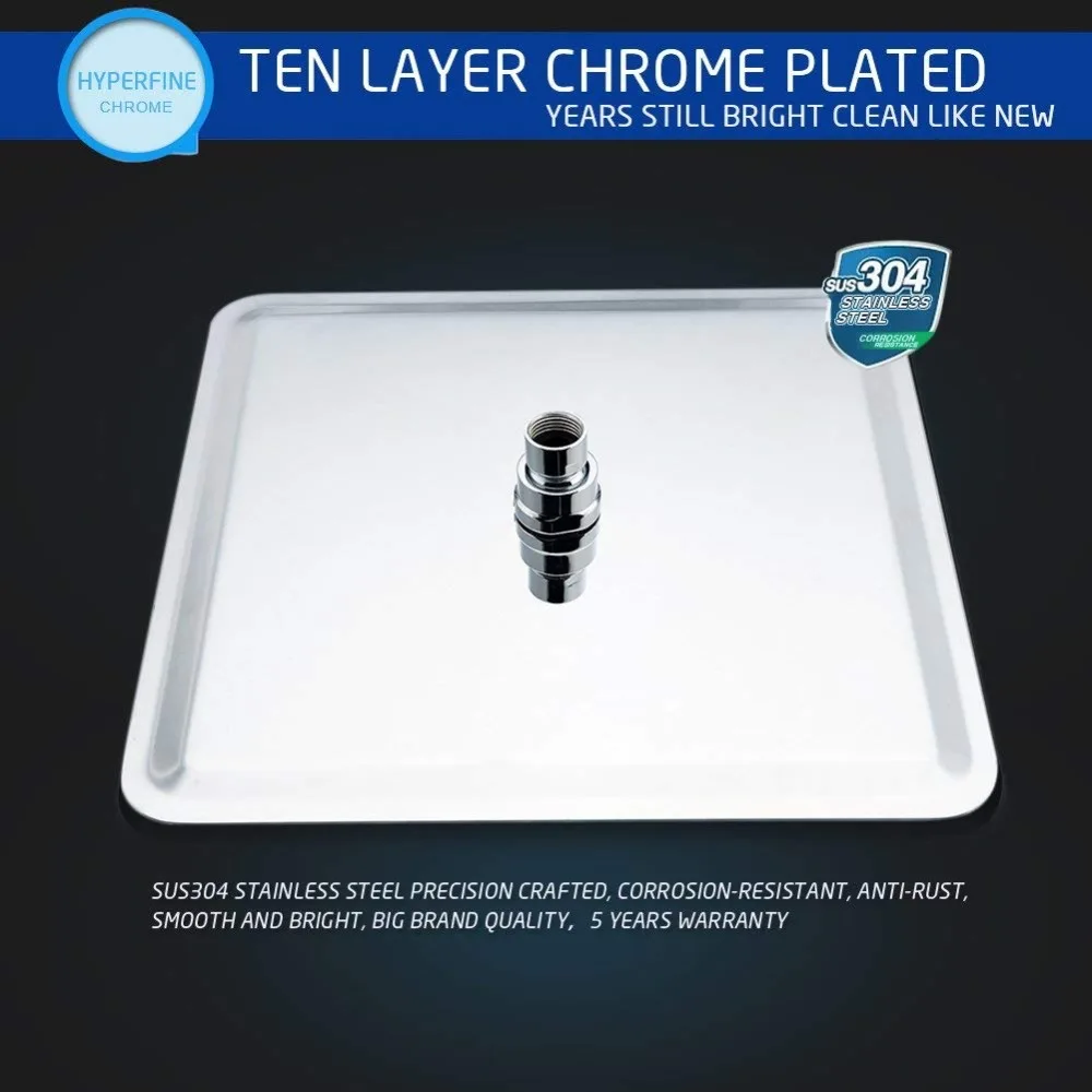 Wholesale And Retail 40cm * 40cm Rainfall Shower Head 16 Inch Ceiling Rain Shower Rain Shower Head 16 Inch 2