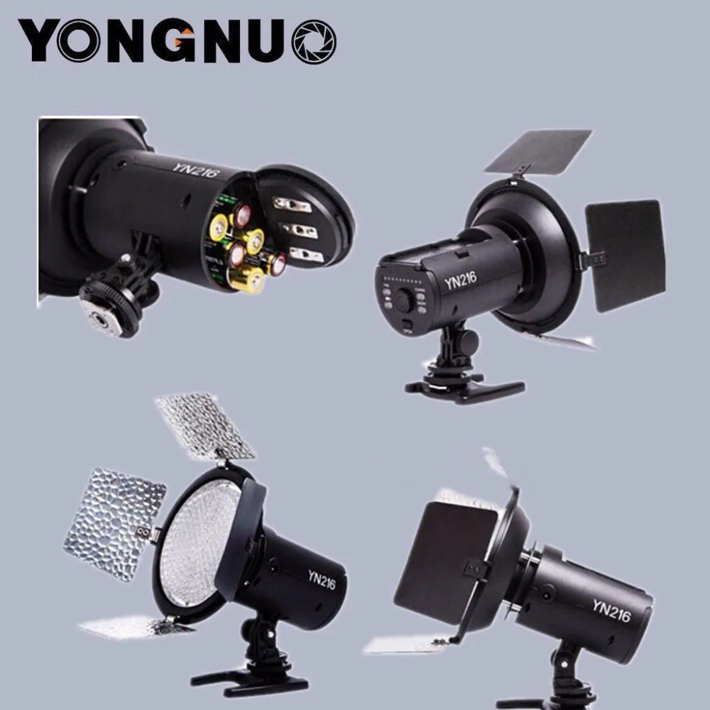 Yongnuo YN-216 Pro LED Студия Video Light для Canon Nikon Sony Видеокамера DSLR 5500 К/двухцветный YN216C с 4