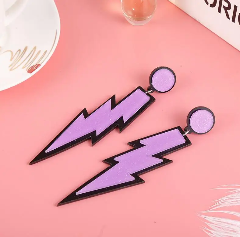 Модные ювелирные изделия акриловый lightning Желтый Красный Фиолетовый