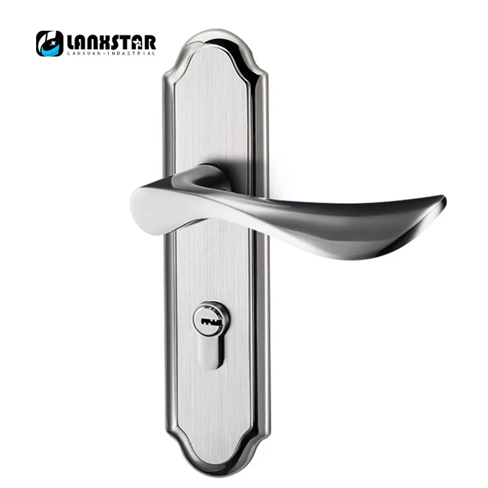 Us 42 49 5 Off Lanxstar New High Strength 304 Stainless Steel Interior Door Handle Lock 50size Anti Insert Lockset Living Room Door Lock Handle In