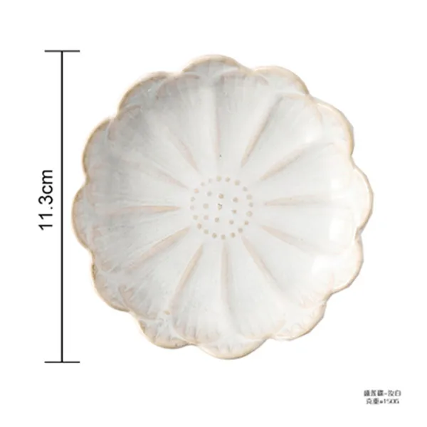 Креативное японское керамическое соусное блюдо Цветочная тарелка приправа соевый соус Уксус Кетчуп тарелки украшения Бытовая Посуда - Цвет: white