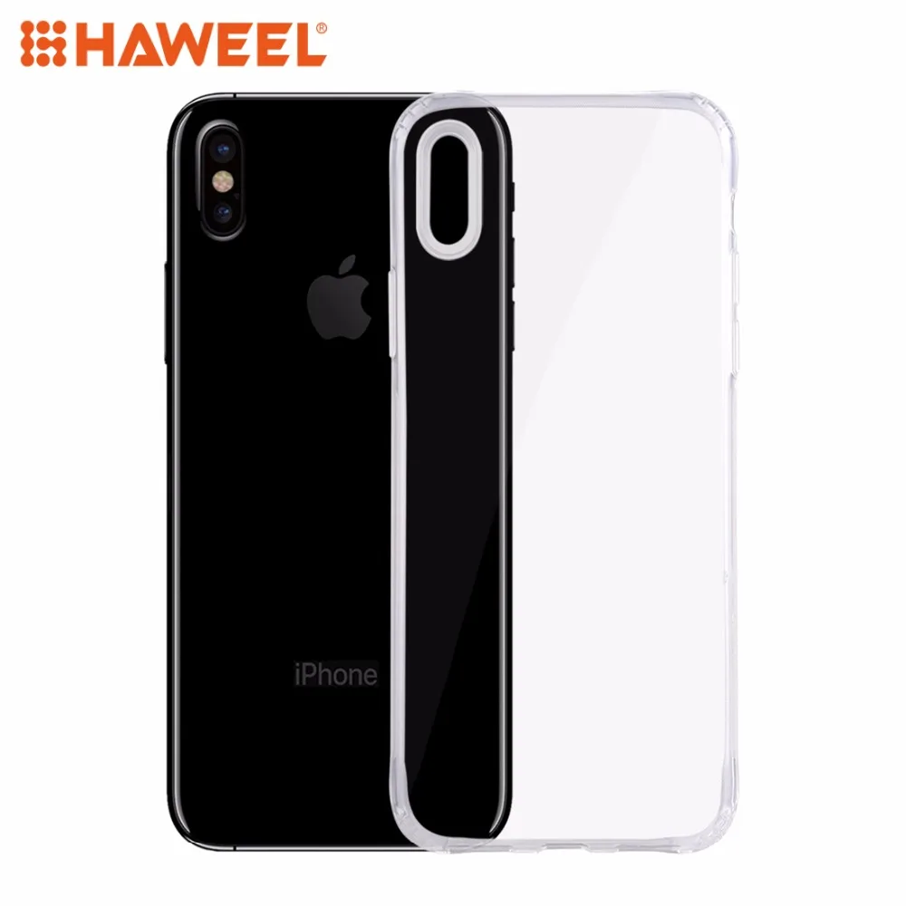 

HAWEEL Soft Transparent TPU Protective Phone Case For iPhone X