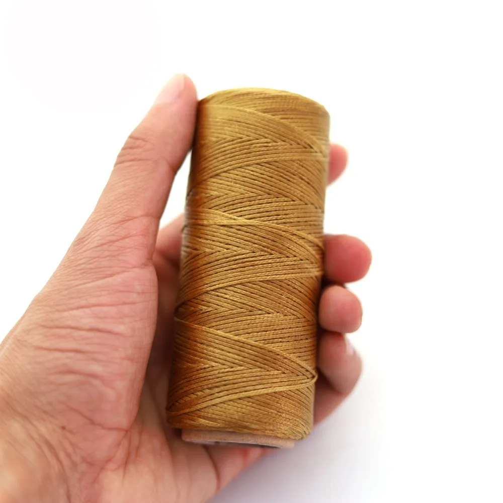 waxed thread 1.0mm yellow beige 3