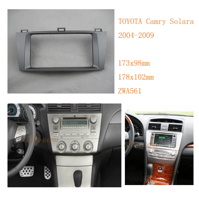 

Car Radio fascia for Toyota Camry Solara 2004-2009 Trim Kit Surrounded Frame Dash trim kit DVD Refitting Trim kit Frame plate