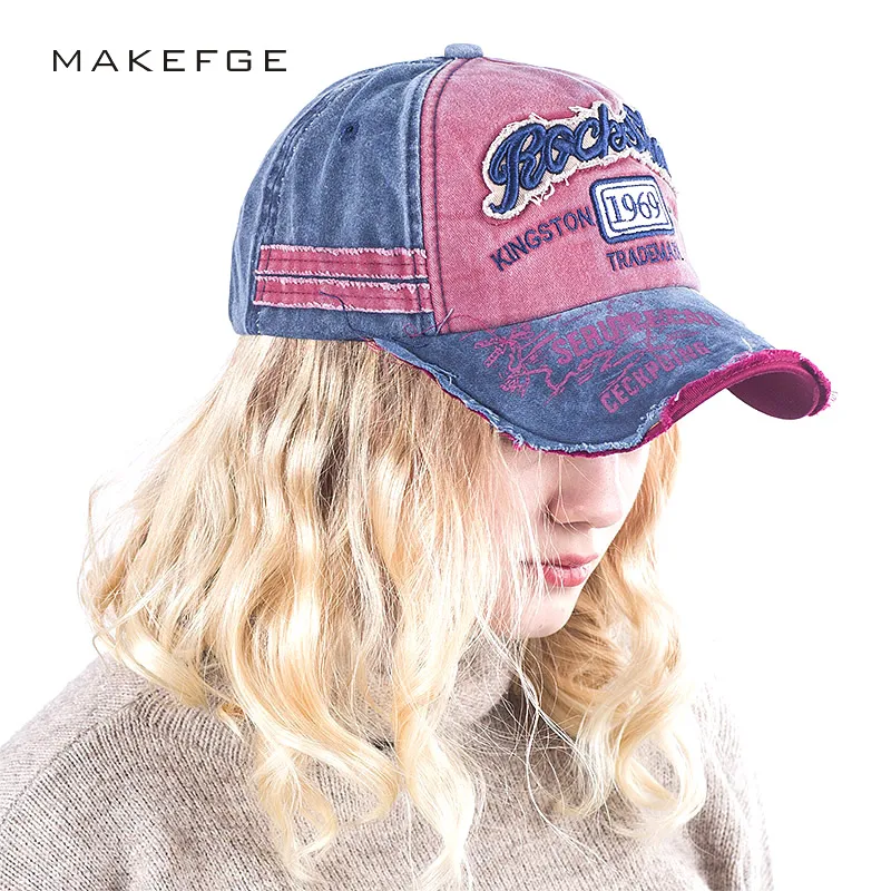 Washed Denim Baseball cap Snapback Hats spring Autumn Summer Hat for Men Women Caps Casquette Letter Wholesale Gorras Dad