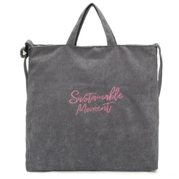 

Corduroy Canvas Bag Female Simple Literary Shoulder Bag Ladies Casual Shoulder Bag Handbag