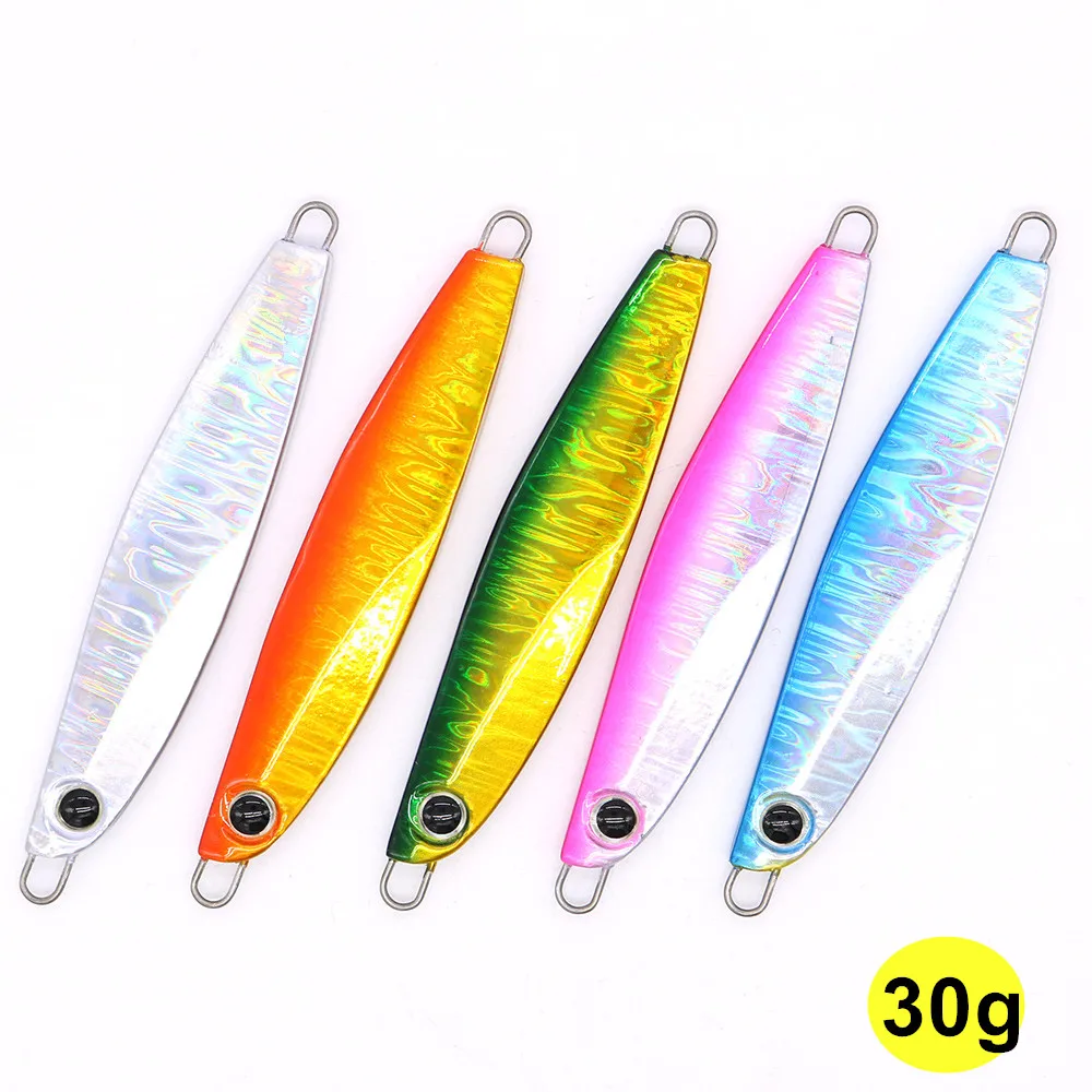 Castfun Casting Jig Lures 30g 75mm Spoon Lure Janpanese Laser Metal