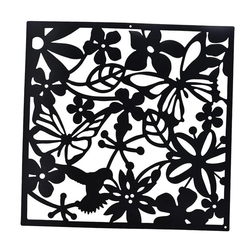 4x  Hanging Screen Home Room Divider Wall Sticker Art Decor Black