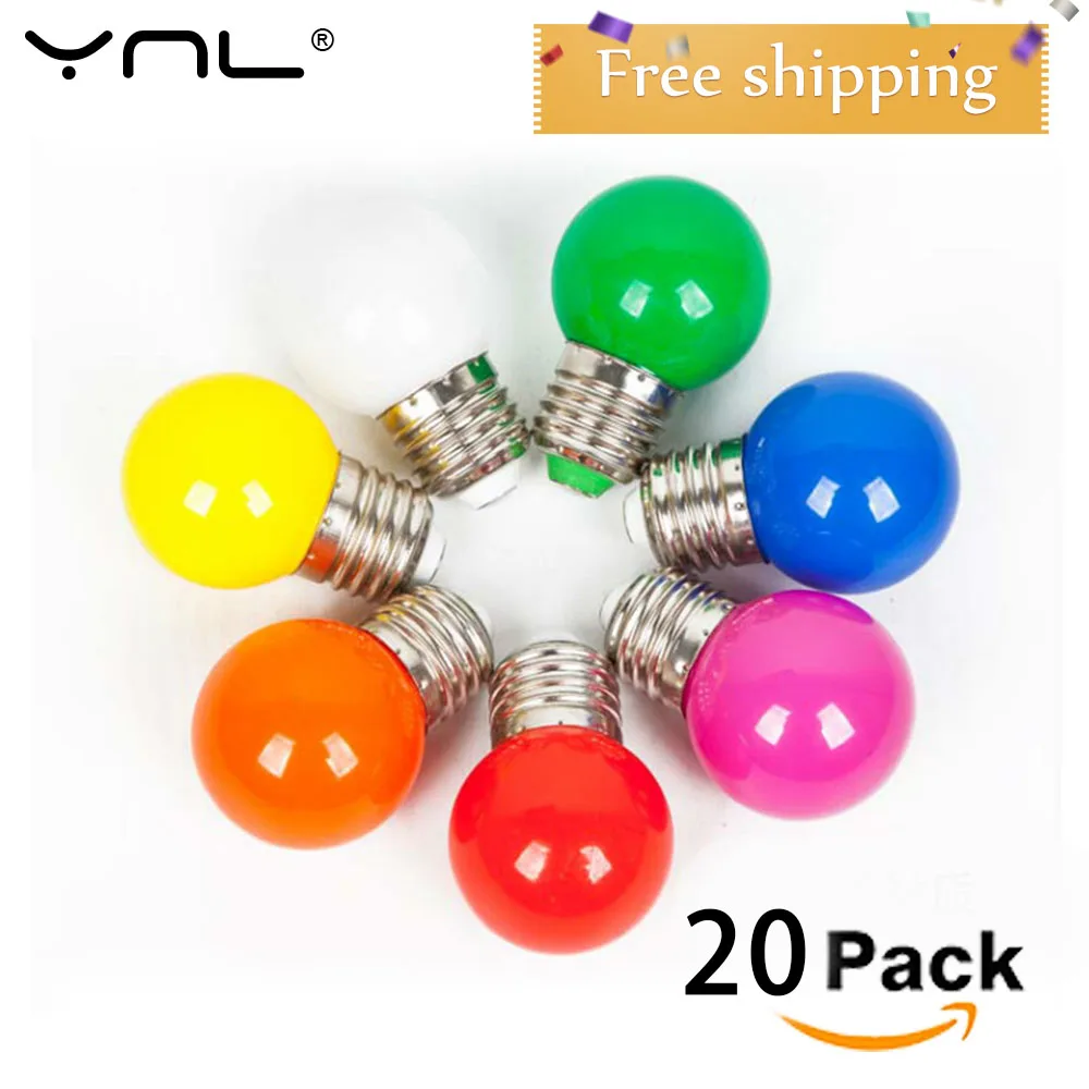 Светодиодная лампа 20 шт. цветная E27 G45 220 В SMD 2835|bombilla e27|e27 g45lampada led |