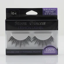 1 пара высокого качества 3D моды пушистый крест природных Накладные ресницы норки ручной работы Длинные ресницы