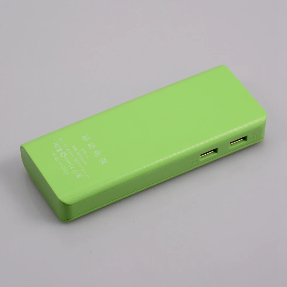 Без батареи) Внешний аккумулятор 20000 мАч USB 2 порта 5x18650 Внешний аккумулятор DIY чехол повербанк power Pover Bank Для Xiaomi Phone charger