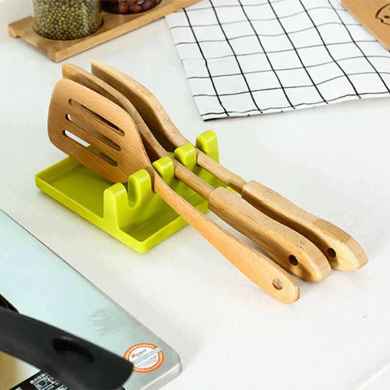 

Kitchen Cooking Tools Kitchen Silicone Spoon Rest Utensil Spatula Holder Heat Resistant