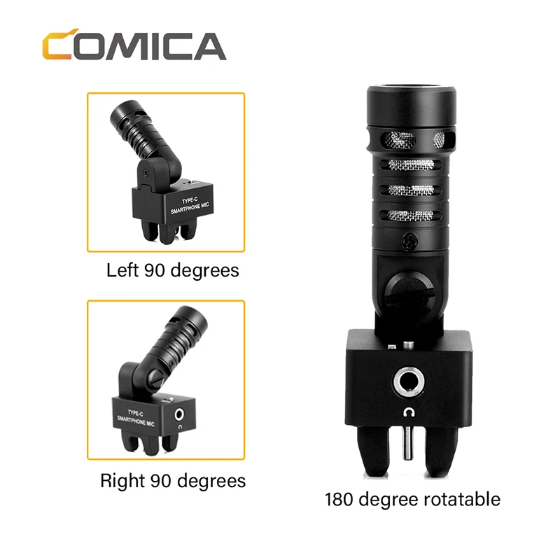 

Comica CVM-VS09 TC Cardioid Microphone Smartphone Microphone TYPE-C Wireless Mic for Huawei P30 pro Android Vlog Video Mic